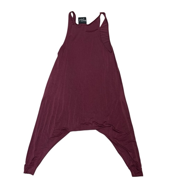 Momper Romper girls one piece jumpsuit maroon size small/medium 6-8 stretch - Picture 3 of 6